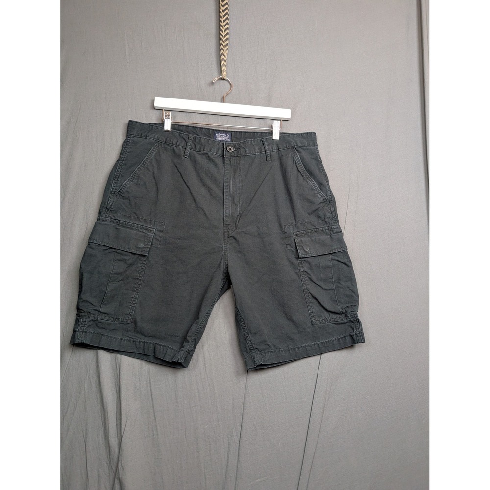Levi‎ Strauss Mens 38 Black Ripstop Cargo Shorts WaterLess Casual Solid